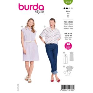 Kjole og bluse Burda 5644 str. 36-48