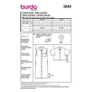 Kjole og bluse Burda 5644 str. 36-48