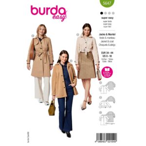 Jakke og frakke Burda 5647 str. 34-44