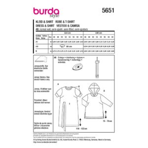 Kjole og bluse Burda 5651 str. 46-60