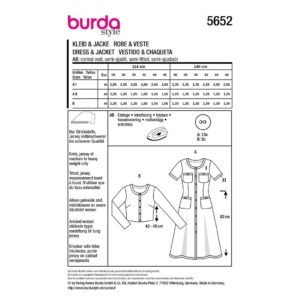 Kjole og cardigan Burda 5652 str. 36-46