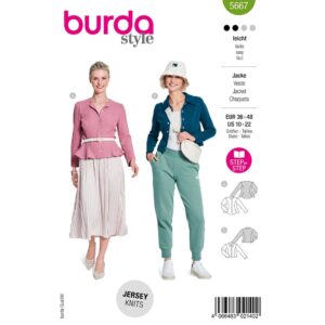Cardigan Burda 5667 str. 36-48