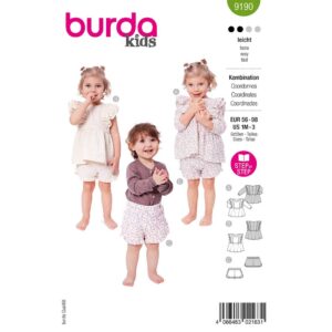 Bluse og bukser Burda Kids 9190 str. 56-98