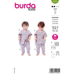 Bluse og bukser Burda Kids 9191 str. 56-98