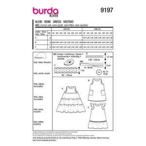 Kjoler Burda Kids 9197 str. 98-140
