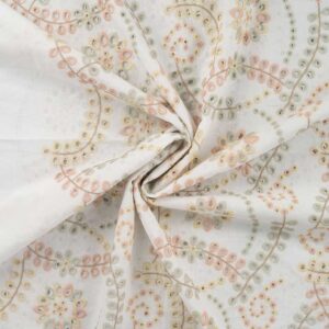 Broderi anglaise multi Lys gul