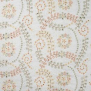 Broderi anglaise multi Lys gul