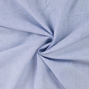 Tynd bomuld m/garnfarvet striber True blue