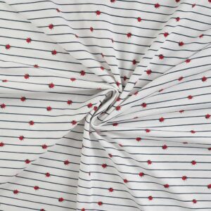 Jersey m/strib og mariehøne Trend white