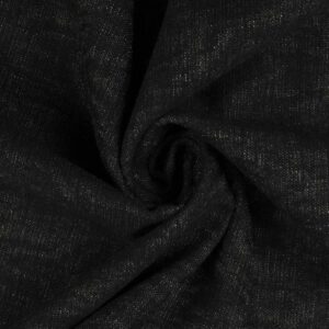 Luksus jacquard i uldmix Sort