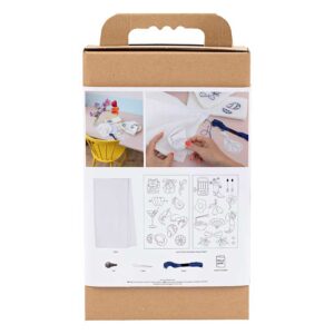 DIY Kit Broderi, servietter, Off white