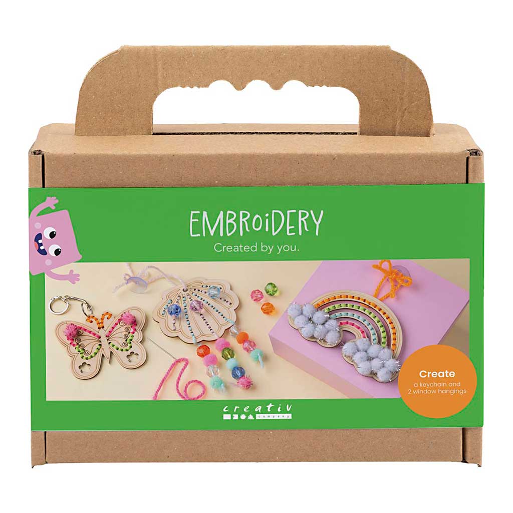 Mini DIY Kit Broderi, Sommerfugl, mm