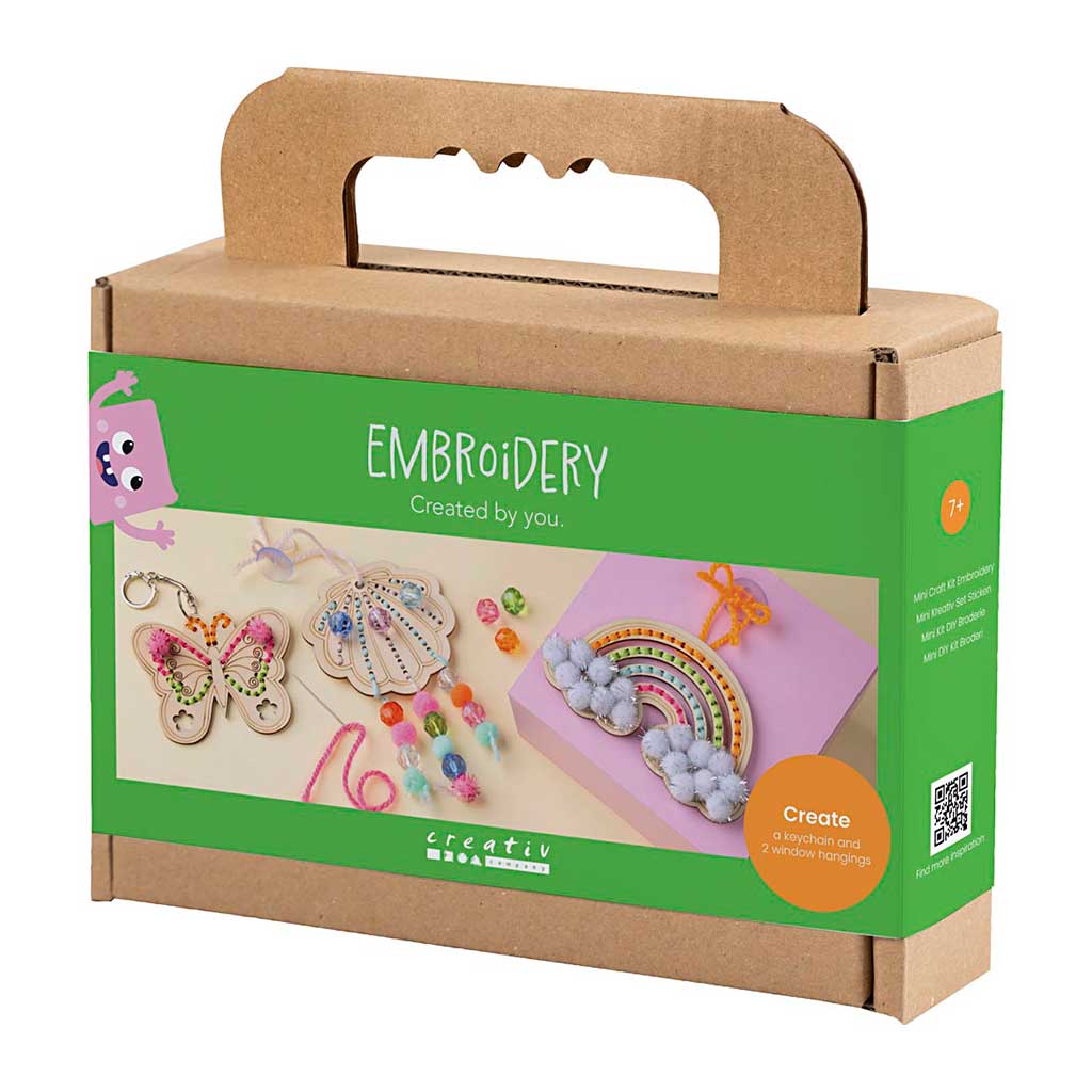 Mini DIY Kit Broderi, Sommerfugl, mm - Billede 3