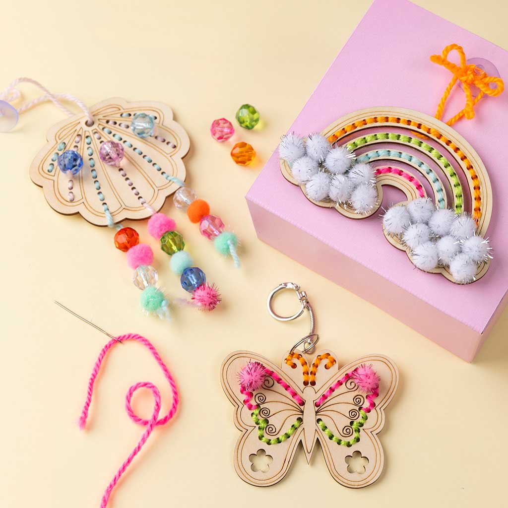 Mini DIY Kit Broderi, Sommerfugl, mm - Billede 5