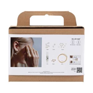 Mini DIY Kit Smykker, Øreringe med wire, forgyldt