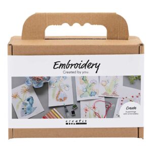 Mini DIY Kit Broderi, Malerier med broderi