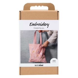 DIY Kit Broderi, Mulepose, soft rosa