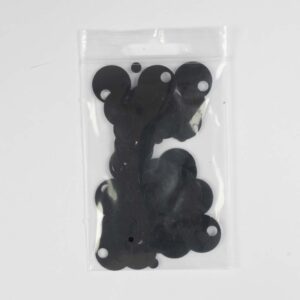 Pailletter 20mm 50stk. Sort