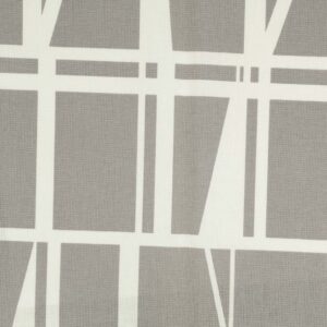 Gardin m/grafisk print Grå