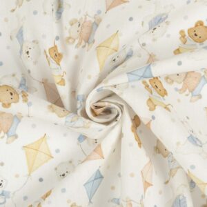 Bomuld m/ bamser og drager Trend white