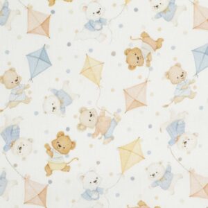 Bomuld m/ bamser og drager Trend white