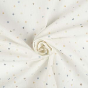 Bomuld m/prikker Trend white