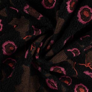 Luksuriøs teddy m/broderi Sort