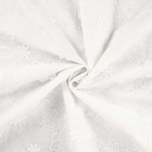 Bomuld m/broderi og applikation Trend white