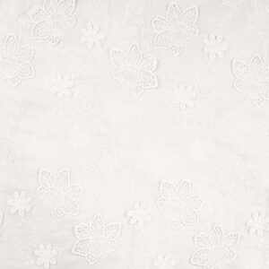 Bomuld m/broderi og applikation Trend white
