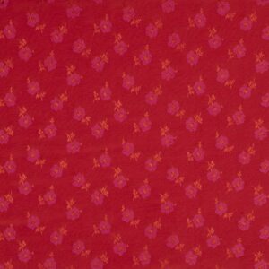 Jacquard m/små blomster Lys postkasse rød