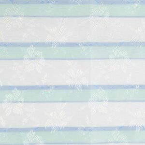 Stribet vare m/ jacquard blomster Hvid