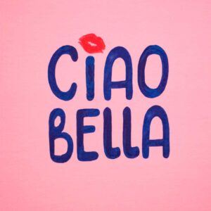 Jersey t-shits panel Ciao Bella Babypink
