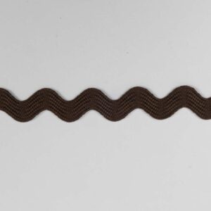 Zig-zag lidse 13mm Kastanje