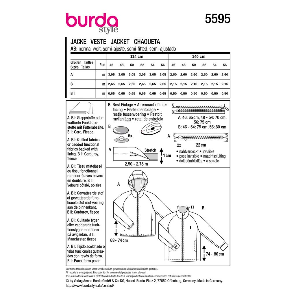 Jakke Burda Herre str. 46-56 - Billede 2