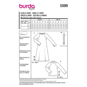 Kjole og Bluse Burda str. 34-46