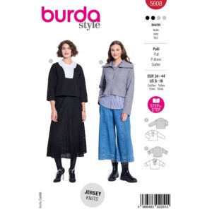 Sweater og Top Burda str. 34-44