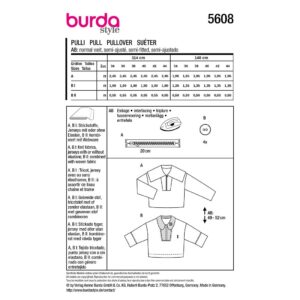 Sweater og Top Burda str. 34-44