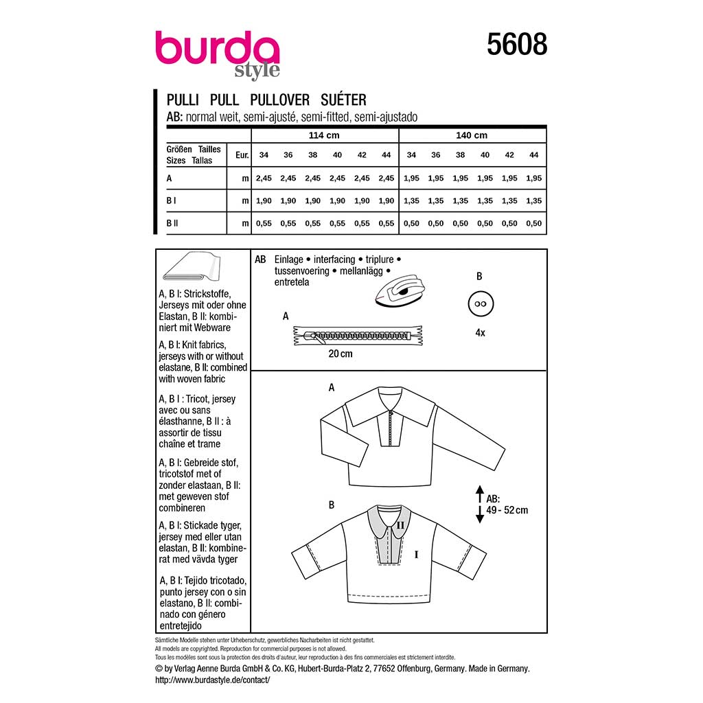 Sweater og Top Burda str. 34-44 - Billede 2