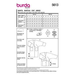 Jakke og Frakke Burda str. 36-48