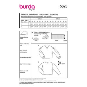 Sweater Burda str. 36-48