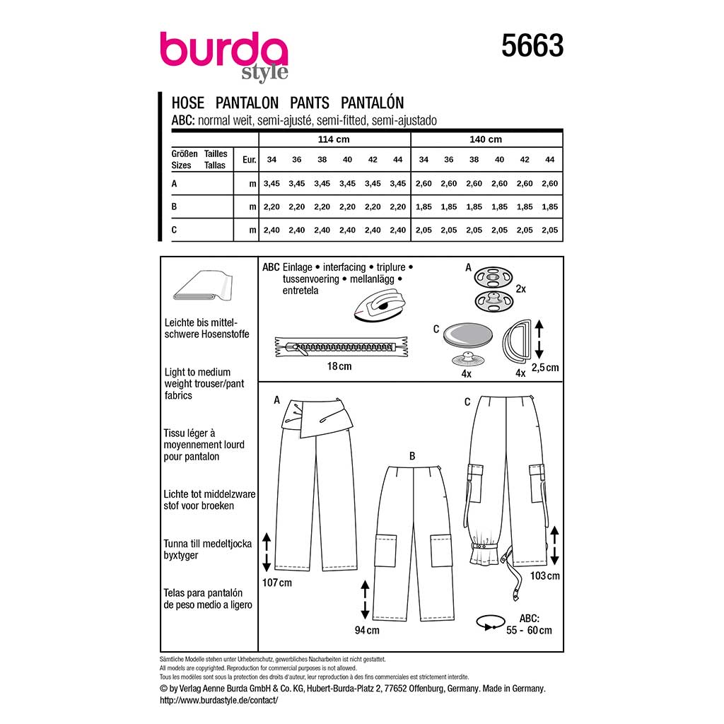 Bukser Burda str. 34-44 - Billede 2