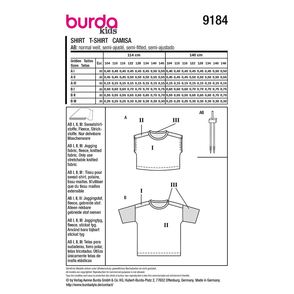 Bluse Burda Kids str. 104-146 - Billede 2