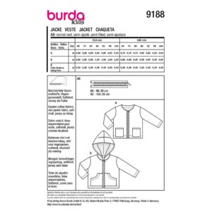 Jakke Burda Kids str. 68-104