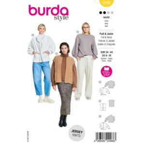 Sweater, Jakke og Vest Burda str. 34-44