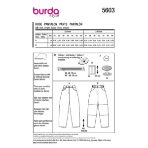 Bukser Burda str. 36-48