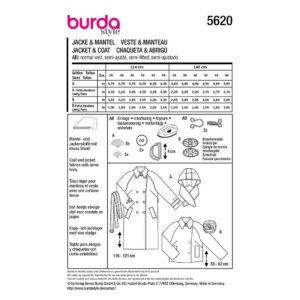 Bluse, Jakke og Frakke Burda str. 36-46