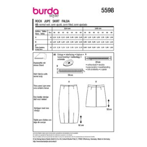Nederdel Burda str. 36-48