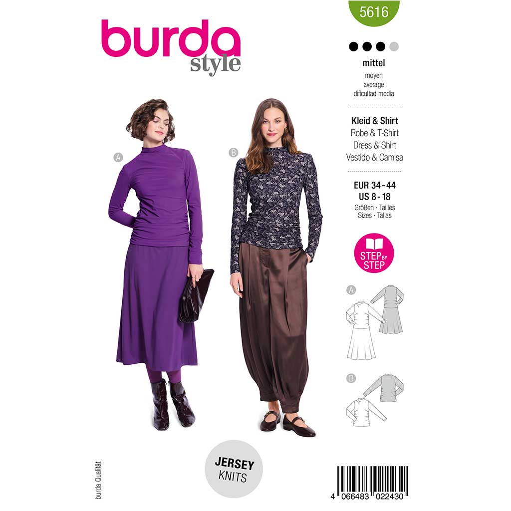 Kjole og Top Burda str. 34-44