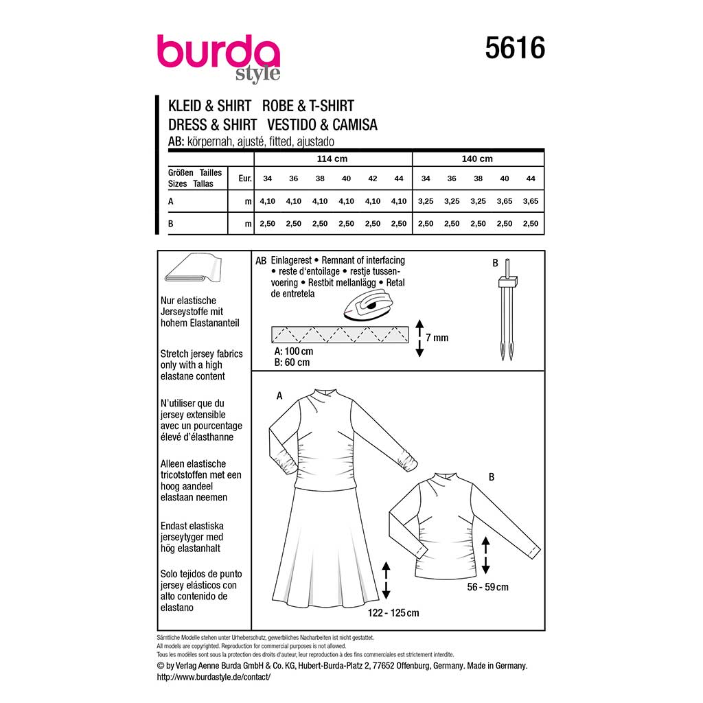 Kjole og Top Burda str. 34-44 - Billede 2