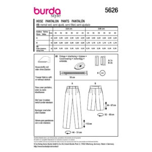 Bukser og Shorts Burda str. 34-44